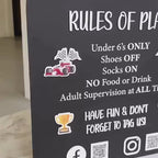 Acrylic Play Rules Sign, Soft Play Rules, Bouncy Castle Business, Bounce House Safety Board, Kids Party Rentals, Double QR Code Sign