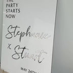 Wedding Welcome Sign, 3D Acrylic Wedding Sign, Ceremony Decor, Reception Signage, The Party Starts Now, Custom Marriage Ceremony Board