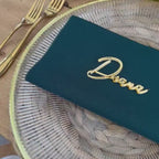 Personalised Wedding Place Names, Wedding Favour Name Cards, Laser Cut Placement Cards, Mirrored Placename, Luxury Reception Decor