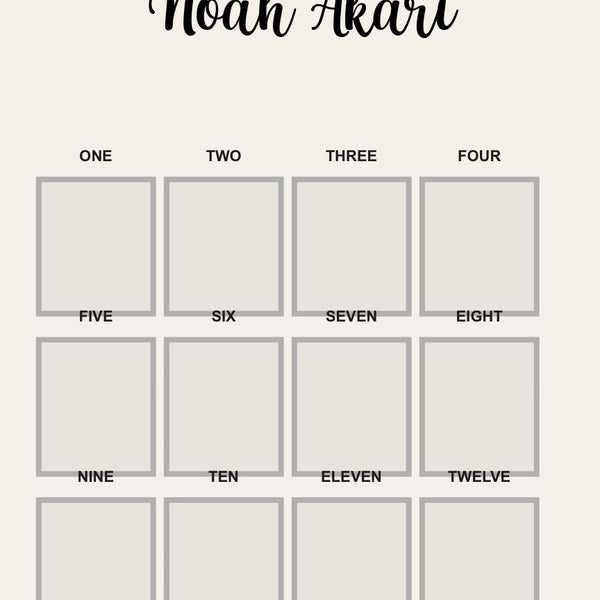 1st Birthday Photo Board – Milestone Plaque & Sign