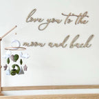 Custom Wooden Laser Cut Nursery Sign - Love You to the Moon