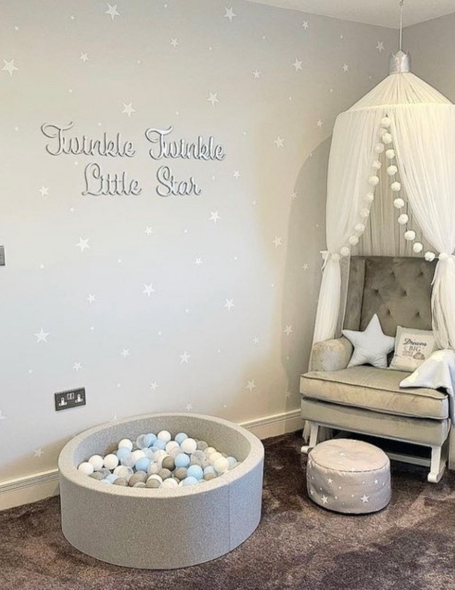 Twinkle Twinkle Little Star wall sign in soft pastel colors
