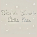 Twinkle Twinkle Little Star wall sign in white wood with star design