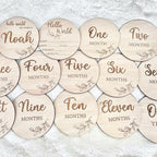 Milestone Discs set of 14 in various pastel colors for baby photo shoots